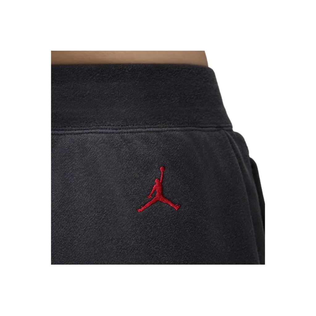 Jordan Flight Fleece Lace-Up Comfortable Loose Soft Casual Pants Women pants Black FV7069-010