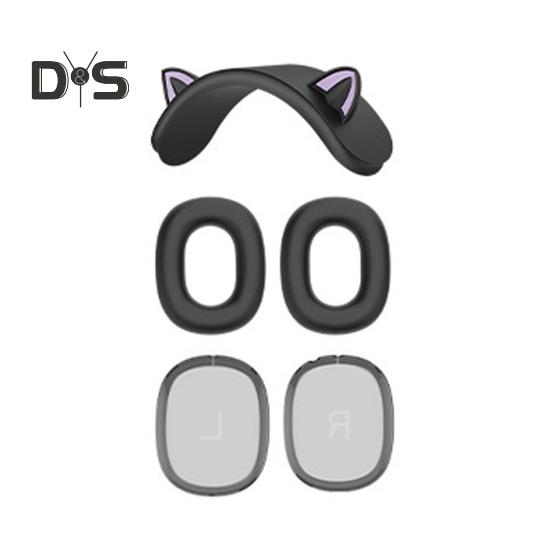 

Защитный чехол для наушников, защита на 360 градусов, противоскользящий водонепроницаемый, простой в установке силиконовый защитный чехол для AirPods Max чёрный