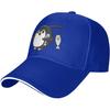 Cute Penguin Fishing Graphic Baseball Cap Polyester Adjustable Sun Hat for Adult Casual Sports