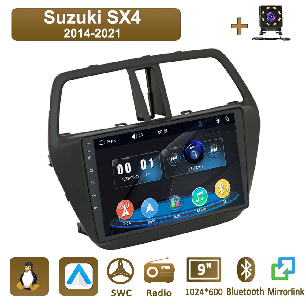 Icreative Car Radio Multimedia MP5 Player Head Unit Stereo BT For Suzuki SX4 2014-2021 чёрный