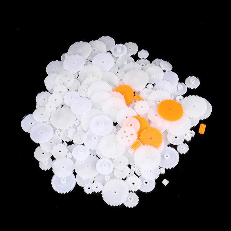 200PCS Plastic Mixed Transmission Gears 0.5 Mold Bag Motor Motor Gear DIY Handmade Toy Accessories Motor