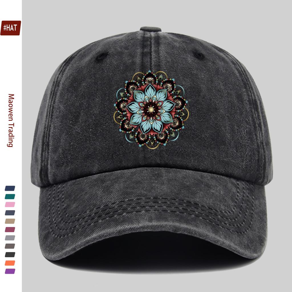 Pc Colorful Mandala Pattern Printed Baseball Cap Soft and Comfortable SpringSummer Fashion Design Sun Hat Comfortable and Li