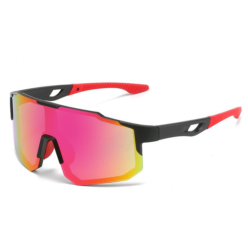 New color-changing sunglasses for outdoor sports, large-frame cycling glasses for men and women, windproof running glasses/9337