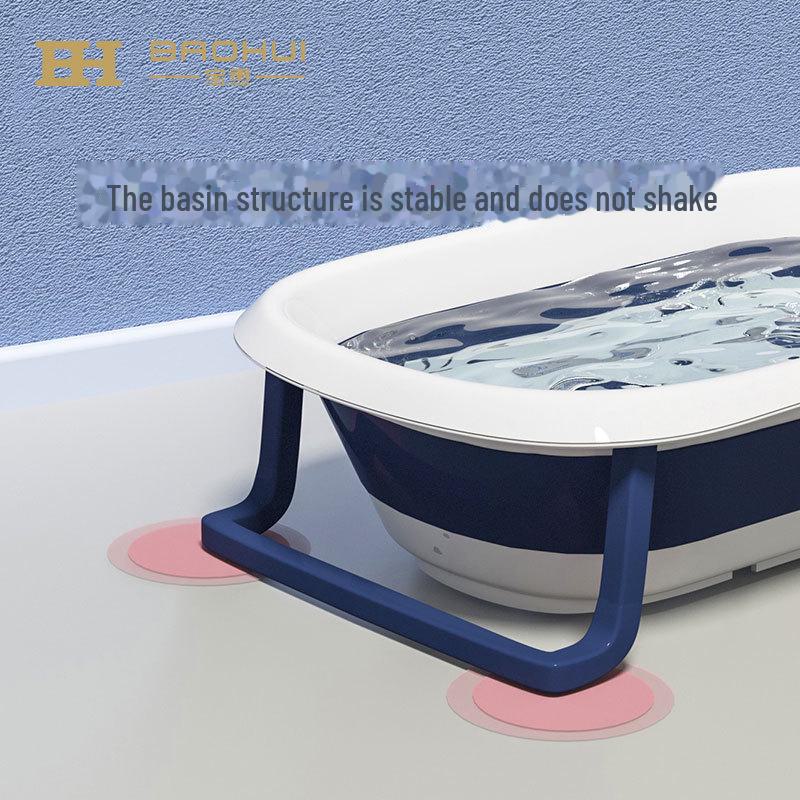 Foldable Newborn Baby Bath Tub: Convertible for Sitting or Lying Down at Home