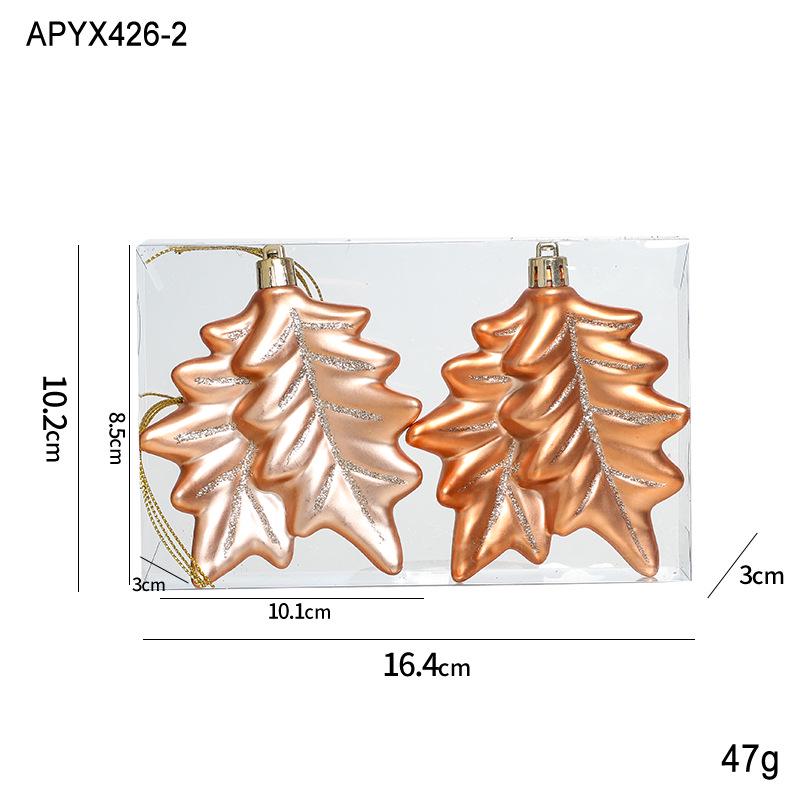 Plastic Champagne Christmas Tree Pendant Set: Creative Hanging Ornaments for Festive Decoration and Atmosphere.