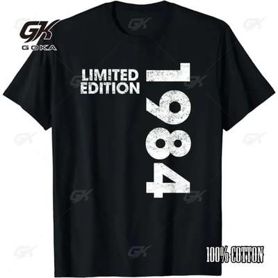 Pattern Birthday Gift Short Sleeved T-shirt Born In 1984, 41th Birthday Summer T-shirt, Casual Fashion Retro Harajuku T-shirt