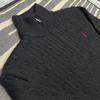 Embroidered Autumn-Winter Cable Knit Polo Sweater: Half-Zip Pullover with High Neck for Couples