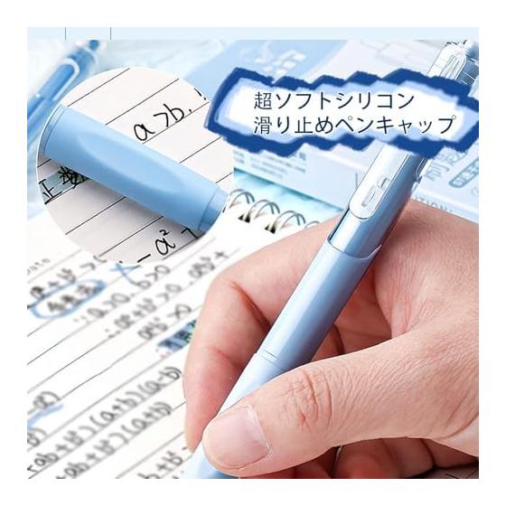 5-Piece 0.5mm Ballpoint Pen Set with Rubber Grip - Smooth Writing for Office/Study, Comfortable Grip Design, Practical Set, Simple & Stylish, Perfect