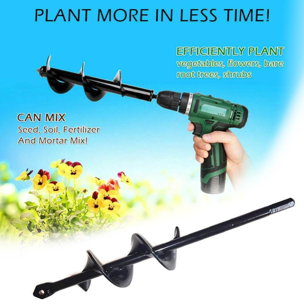 Electric Drill Bit, Ground Drill Spiral Rod, Soil Loosening And Seedling Planting Drill, Greenhouse Drilling, Pipe Insertion And Pit Digging Drill Bit