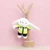 Police Traffic Fire Protection Rabbit Bear Panda Plush Keychain Animal Gift Toy