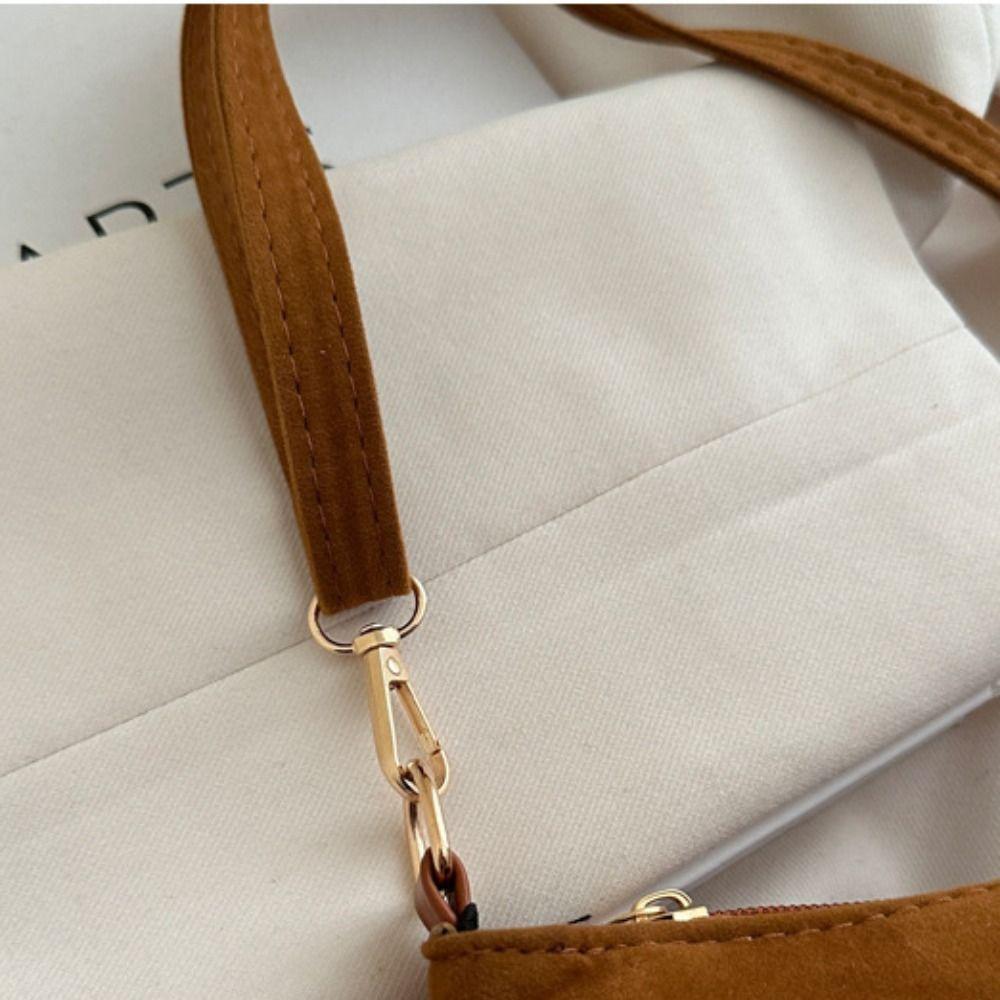 Buckle Suede Handbag Korean Style Underarm Packs Fashion Tassel Shoulder Bag  Girls