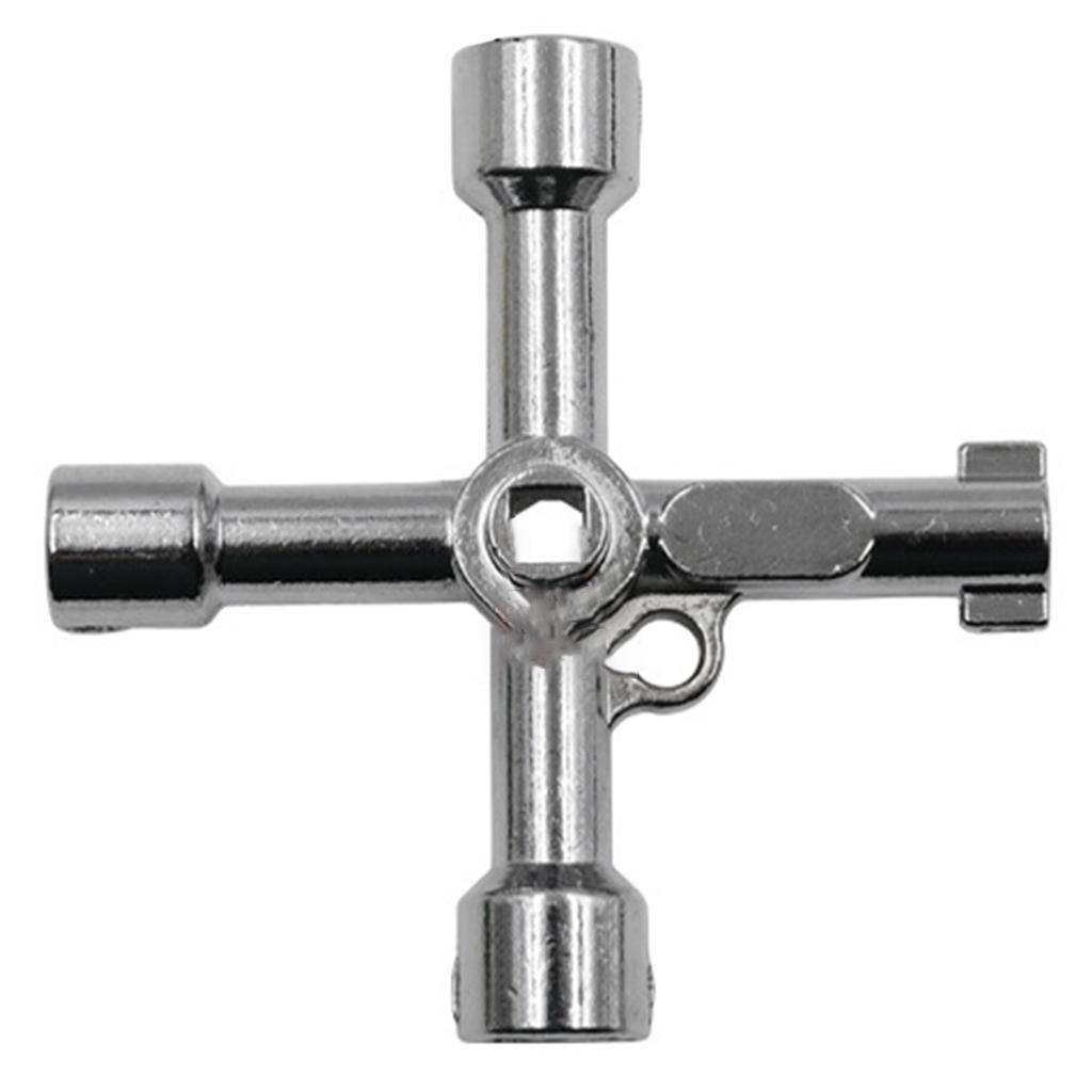 4 In 1 Cross Key Wrench With Accessories Universal Square Triangle Train Electrical Cupboard Box Elevator Cabinet
