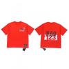 Herren locker geschnittenes Baumwoll-T-Shirt mit kreativem Buchstabenaufdruck lässiges Kurzarm-T-Shirt Herbst