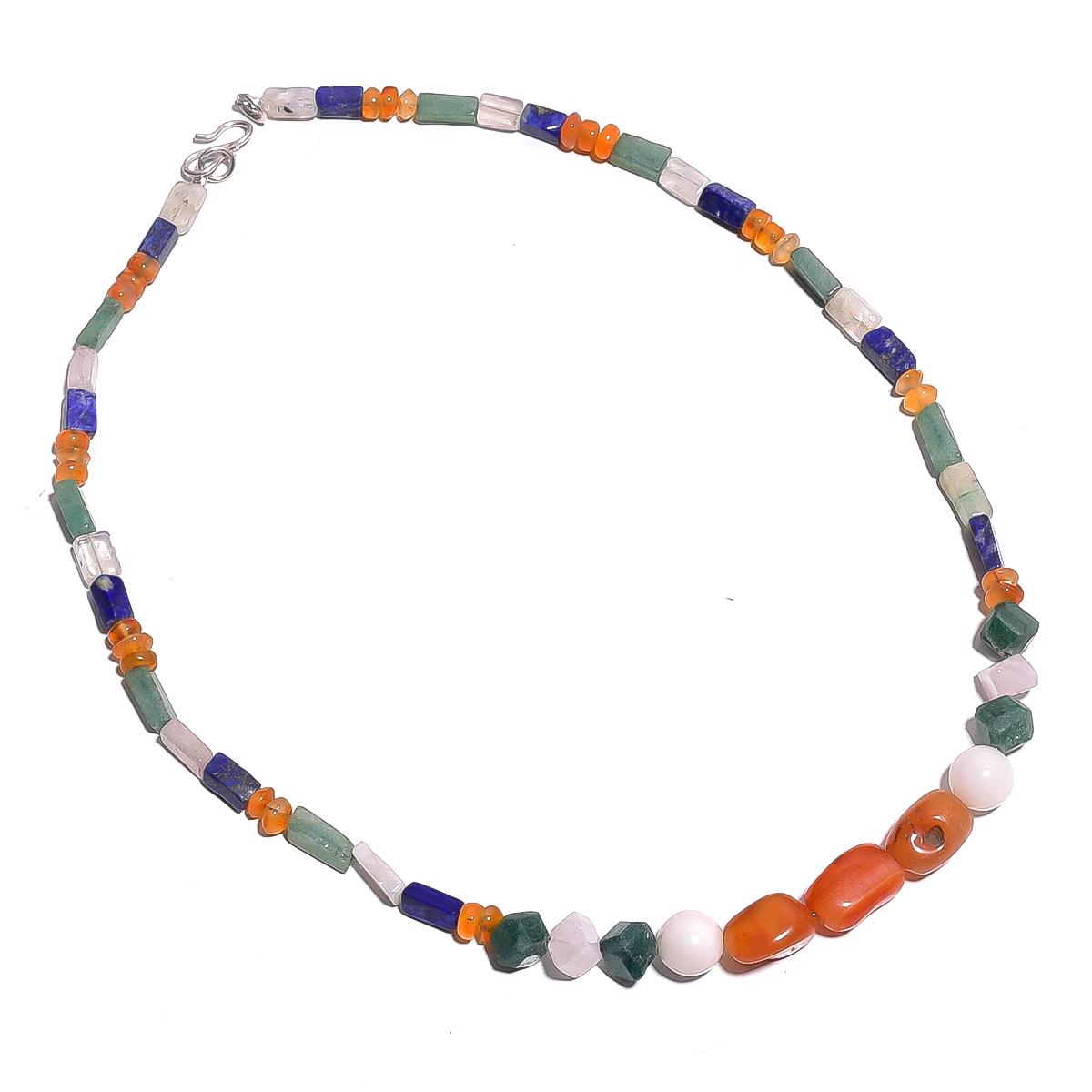 

Натуральный сердолик лазурит авантюрин ожерелье из бусин из драгоценных камней 17 UB-4261 UB-4261