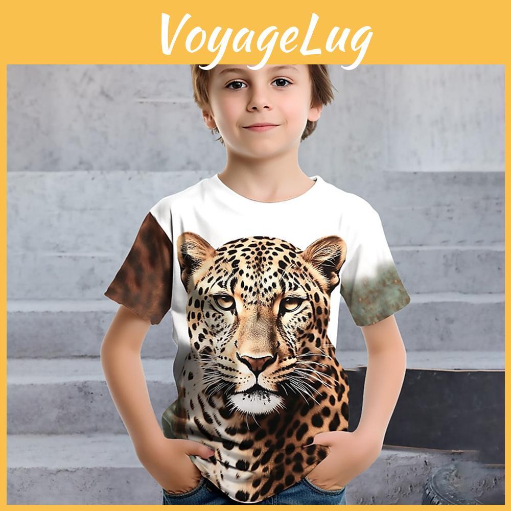 3d Animal Lion New 2025 Print Boy T Shirts Kids T Shirt For Boys Short Sleeve Top Tee Boy Clothes Summer