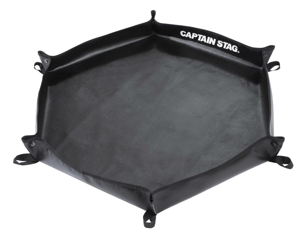 Captain Stag (CAPTAIN STAG) Hexa Fire Pit Sheet, Heat-Resistant to 700°C, Fiberglass, Hexagonal, Black, UG-3313
