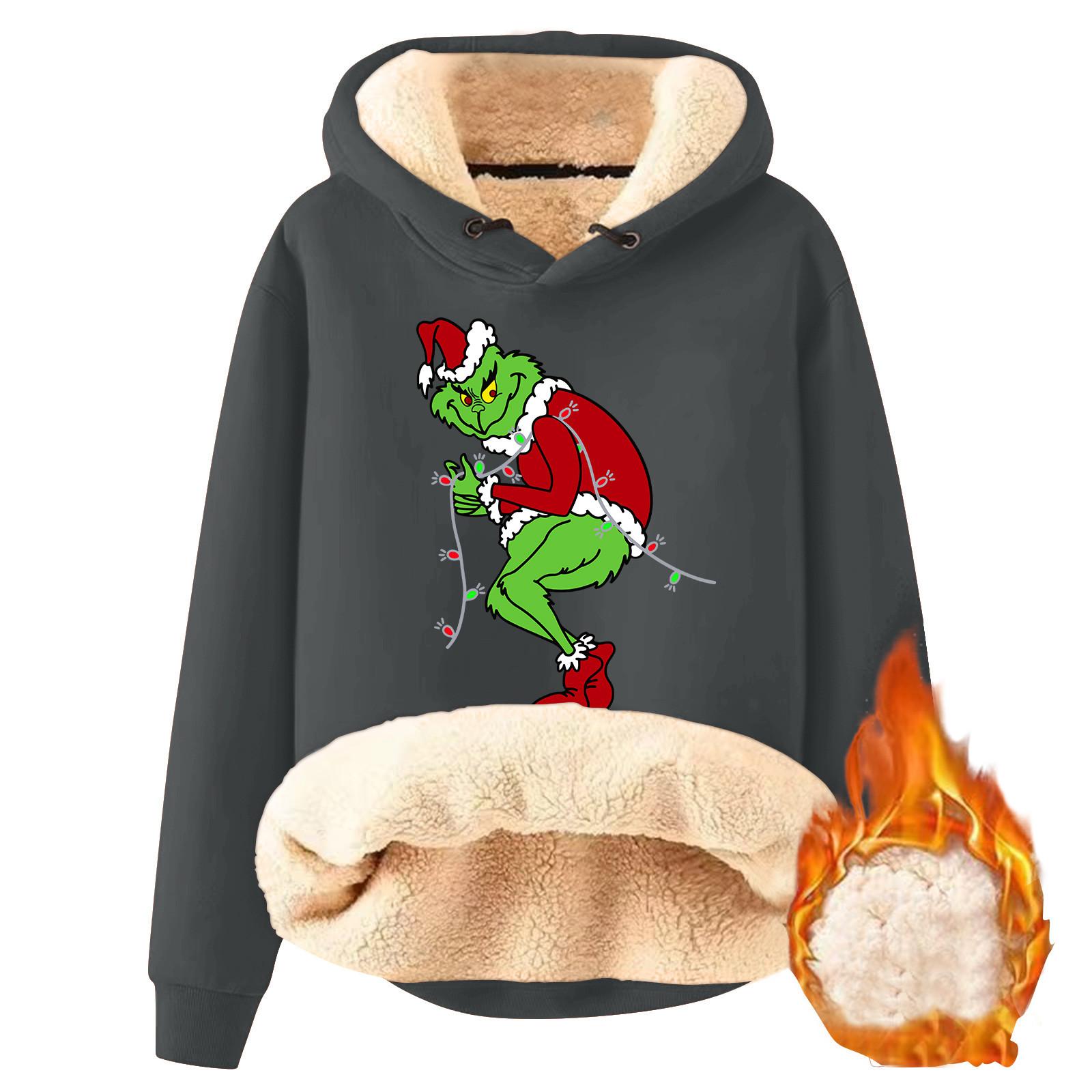 

Женский модный плюшевый и утолщенный теплый свободный пуловер с капюшоном с капюшоном M