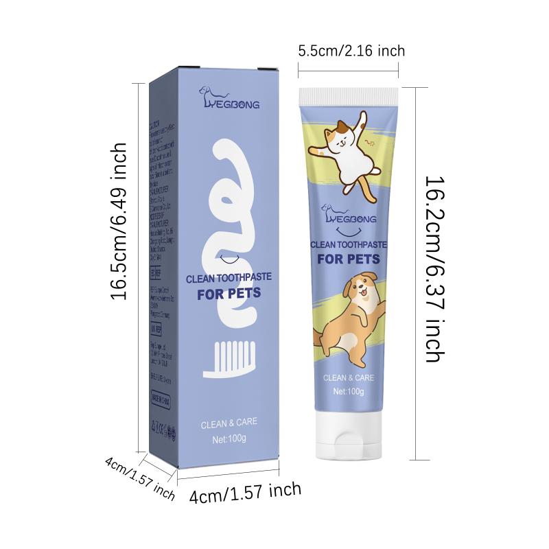 Yegbong Edible Toothpaste For Cat Dog Fresh Breath Deep Cleaning Removing Stain Prevent Teeth Calculus Cats Pet Toothpaste