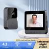 4.3 Inches IPS Screen Wireless Intercom Video Doorbell 1080P IR Night Vision Eye Peephole Camera Household Security Door Ring