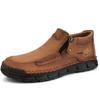 Handmade Split Leather Boots Men Shoes Comfortable Ankle Boots For Men Casual Shoes Large Size Tooling Shoes