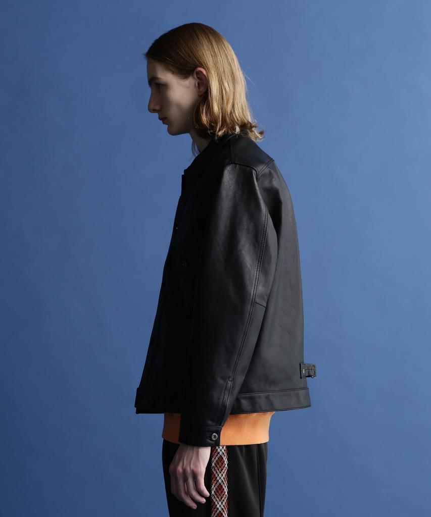 SCHOTT NYC SHEEP LEATHER 1st TRACKER Sheep Leather Trucker Size JKT/Men's Jacket, 2XL, 010, Black, 782-3150012
