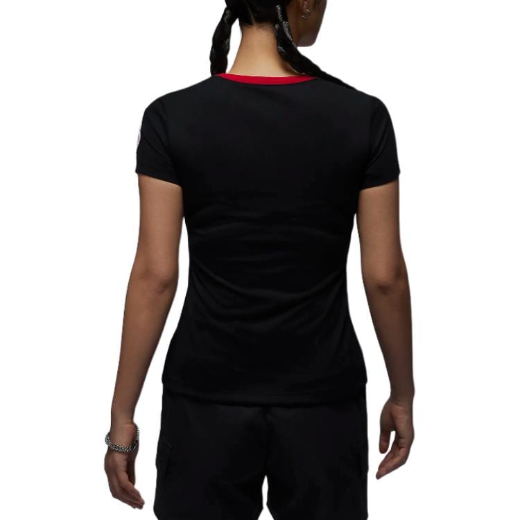 Jordan T Shirts Women's Black Crew Neck Moderate HM4895-010