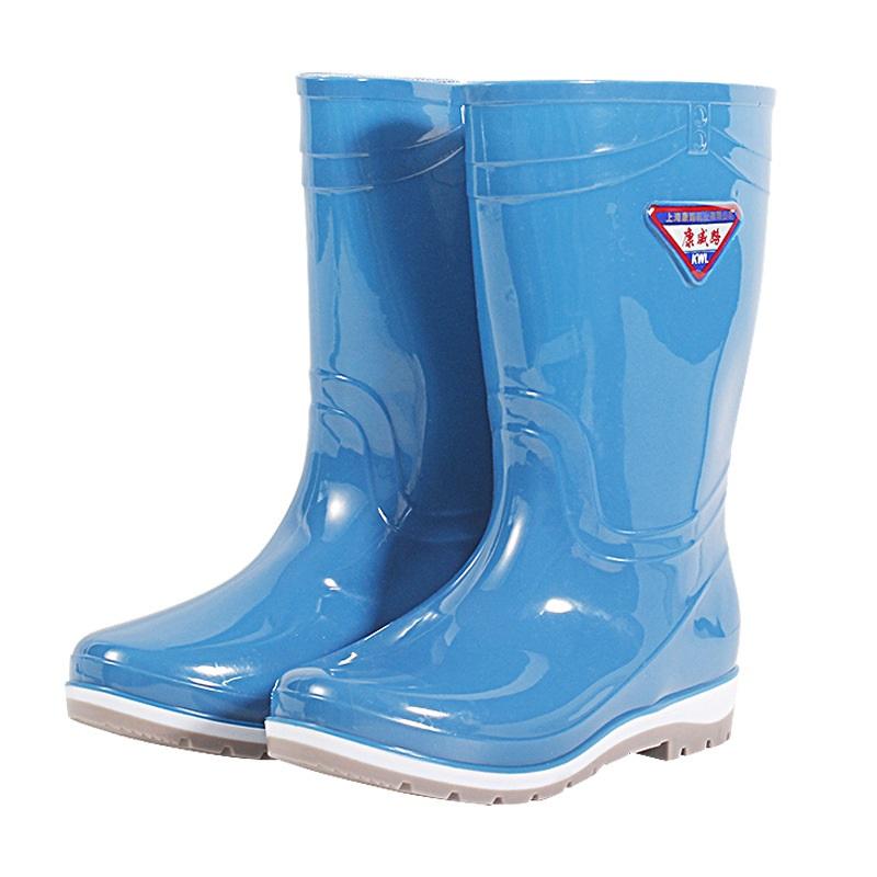 Women s Mid Tube PVC Rain Boots Are Waterproof And Anti Slip Work Rain Boots 36 синий