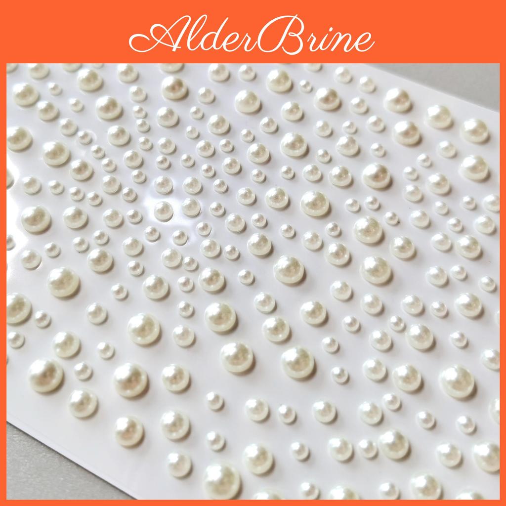 3d Selfadhesive 1 Pack Abs Simulation Pearl Bead Stickers White Decorative Pearls For Diy Crafts Phone Cases Gift Wrapping