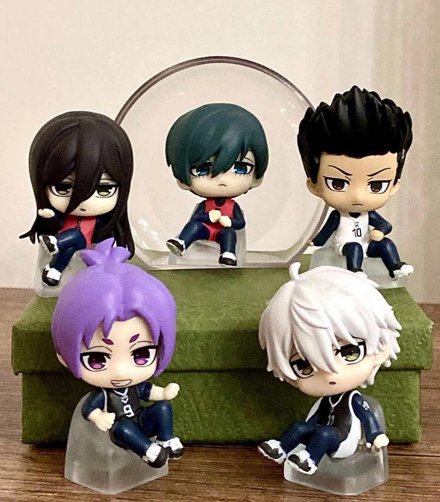 New In Stock Anime Blue Prison Sitting Posture Design Kawaii Action Figure Toy Desktop Ornament Surprise Gift For Fans