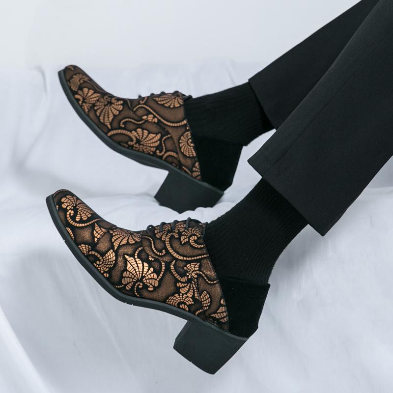 Men Wedding Party Oxfords Footwear New Chelsea Men's Casual Business Leather Shoes Mens Luxury Brand Dress Office Shoes