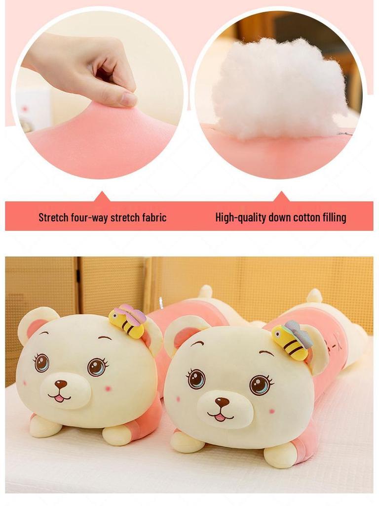 Adorable Soft Bee Bear Hugging Pillow Plush Toy, Great Gift for Girlfriend's Birthday
