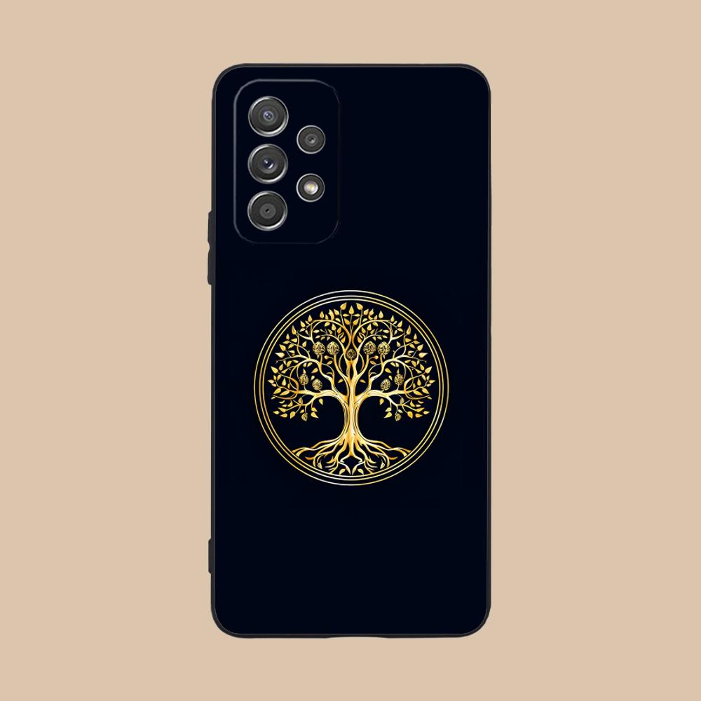 World Life Tree Mobile Phone Case for Samsung Galaxy M55 54 42 35 34 33 32 23 22 15 14 13 12 F55 5G Colorful Cover Cover Pretty