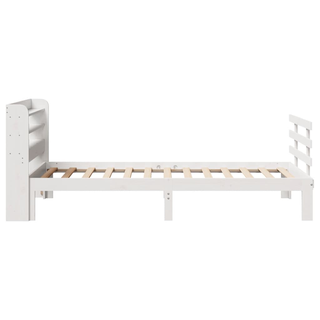 Bed Frame with Headboard Without Mattress White 90x200 Cm