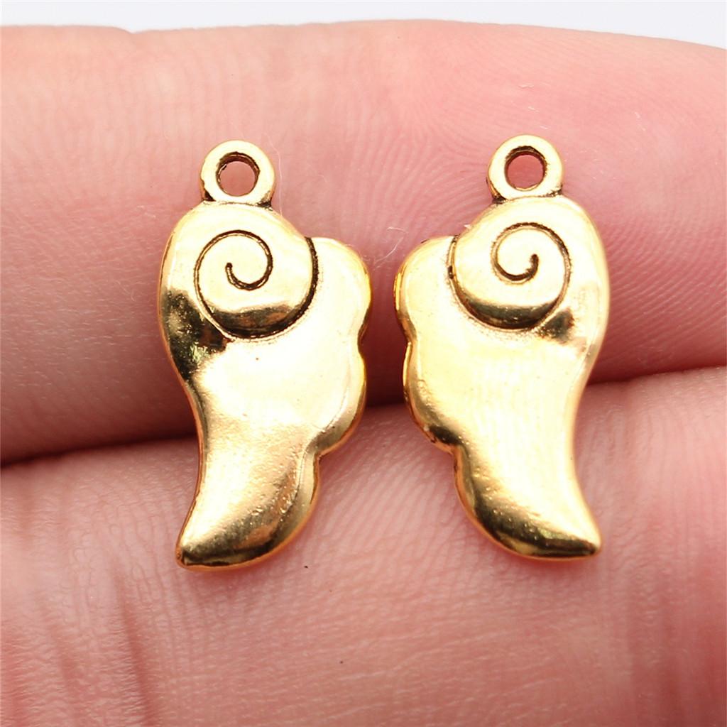 Small Angel Wings Fairy Detail Charm Antique Bronze Zinc Alloy Jewelry Making Supplies Jewelry Making Accessory Charms