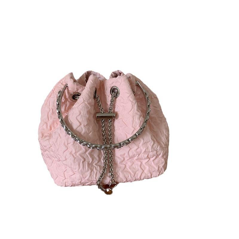 

Нишевые сумки, модные и милые сумки-ведра, сумки на цепочке, сумки через плечо на одно плечо розовый