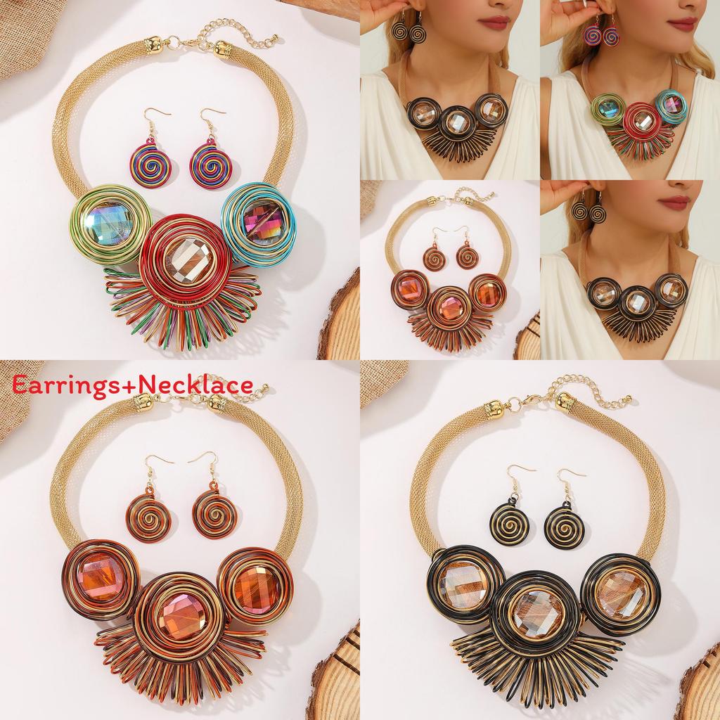 New Summer Jewelry Set Featuring Crystal And Alloy Pendants For Fashion And Gift Use