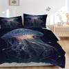 3pcs Anime Jellyfish Bedding Set - Includes One Quilt Cover and Two Pillowcases (No Core) - Perfect for Bedroom and Guest Room Decoration, F