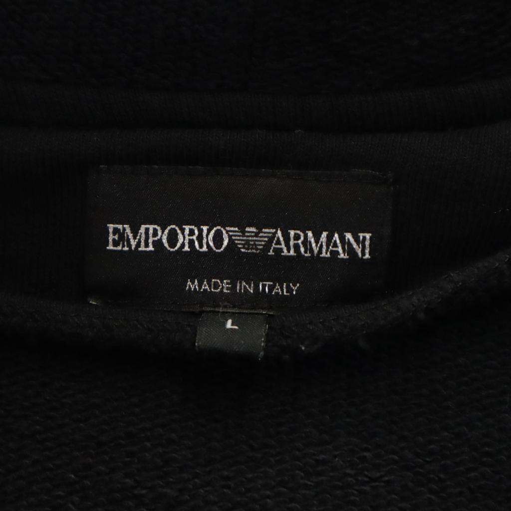Emporio Armani made in Italy Long sleeve sweat Zip hoodie L black Men's Used