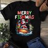 Merry Fishmas Santa Fishing Lovers Funny Fisherman Christmas, Fish Life Shirt, Fishing Shirt, Gift For Fisher, Funny Fishing, Fisherman Gift