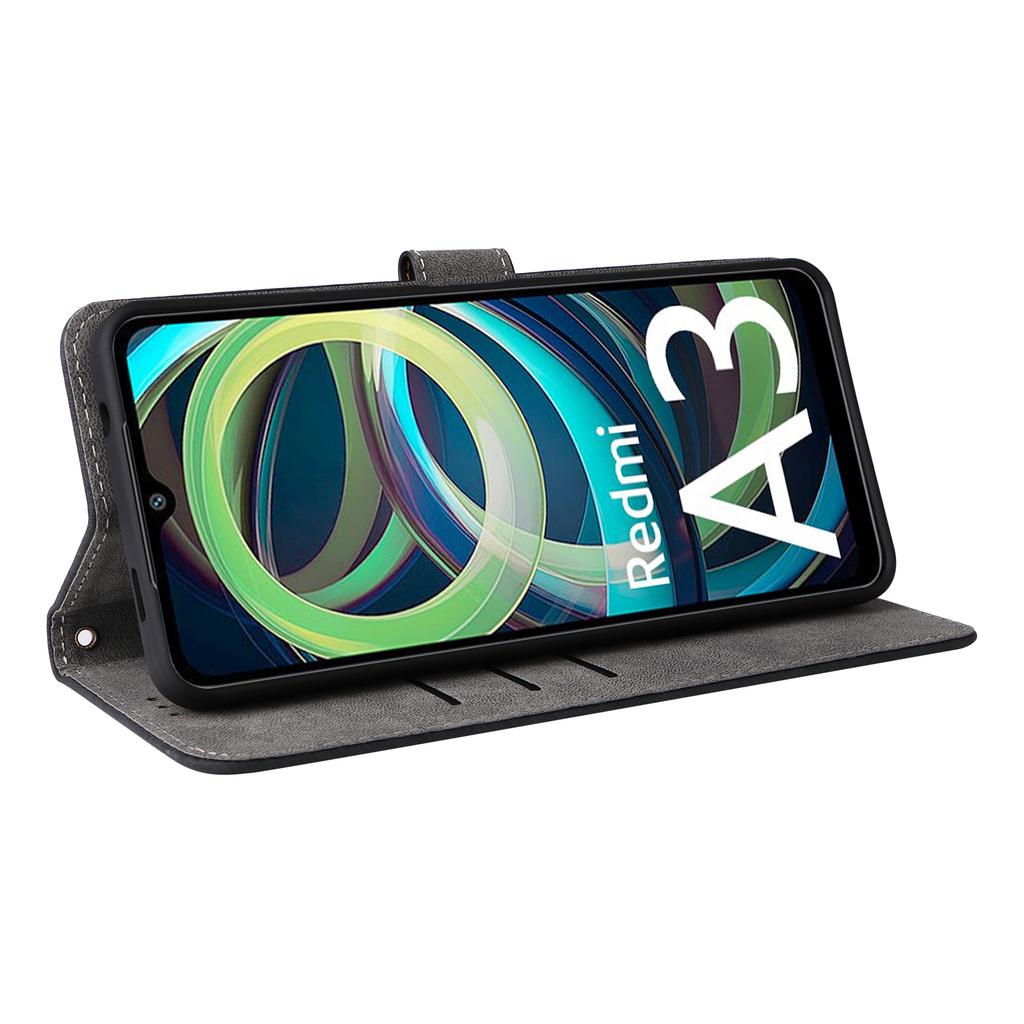 For Xiaomi Redmi A3 4G/Poco C61 4G Case RFID Blocking Wallet PU Leather Stand Phone Cover