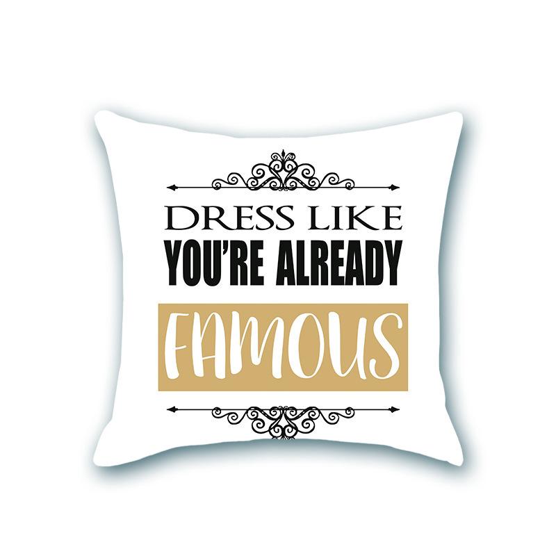 Nordic Alphabet Model Room Sofa Pillow Cushion Office Waist Pillow Home Alphabet Pillow Set