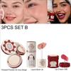 Flower Knows Erdbeer-Cupid Samtige Matte Lippencreme Gepresstes Puder Flüssiges Rouge Set Langanhaltendes Leichtes Make-up