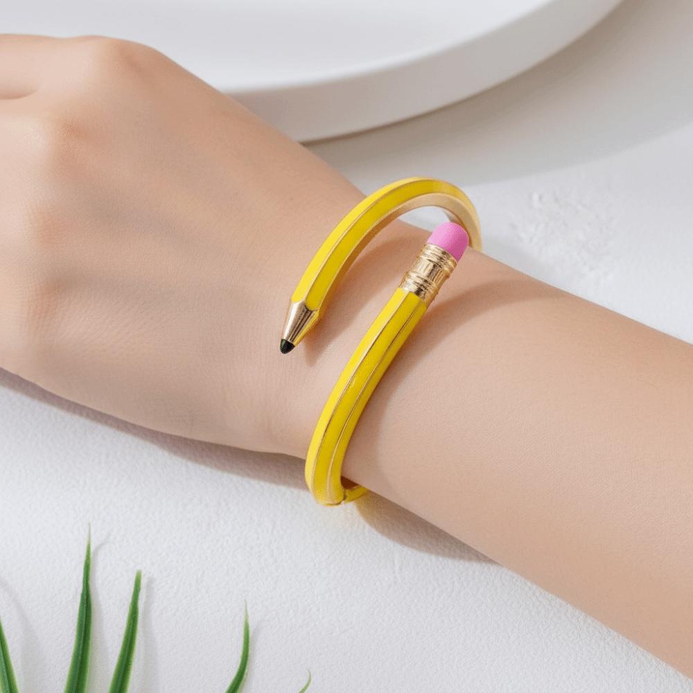 Einzigartiges Cross Emaille Armband Glitzerndes Mode Manschettenarmband Stilvolles Bleistift Armband Party