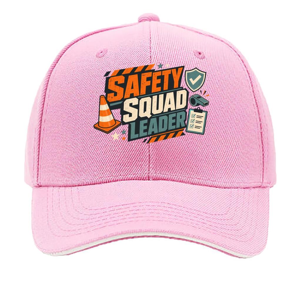 Safety Squad Leader Bold Badge Sandwich Baseball Cap Sun Cap Outdoor Workouts Hat