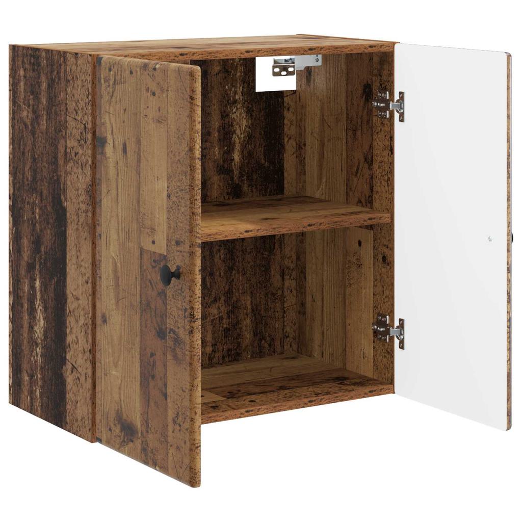 Wall Mounted Cabinet Reclaimed Wood Look 59 x 31 x 60 cm Particleboard
