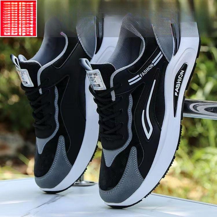 2025 Men's Casual Leather Running Shoes - Trendy, Waterproof, Non-Slip for Spring & Autumn