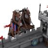 MOC Medieval Furniture Building Blocks Cannon Sheepskin Leather Rack Spinning Wheel Map Desk Loom Bricks Toys Kids Gift