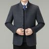 Manteau en Laine Double Face de Luxe pour Homme - Col Montant Design Décontracté, Grandes Tailles, Mode Hivernale