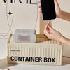 Container Cable Storage Box With Lid For Office, High Capacity Cord Organizer, Space Saving Desktop Socket Cable Management Box