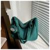 Fashionable Korean Style Corduroy Large Capacity Tote Bag With Adjustable Shoulder Strap
